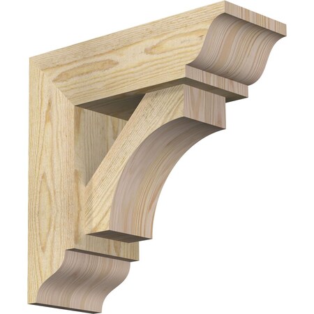 Ekena Millwork Westlake Traditional Rough Sawn Bracket w/ Offset Brace, Douglas Fir, 6"W x 16"D x 16"H BKT0604X16X16WTL01RDF